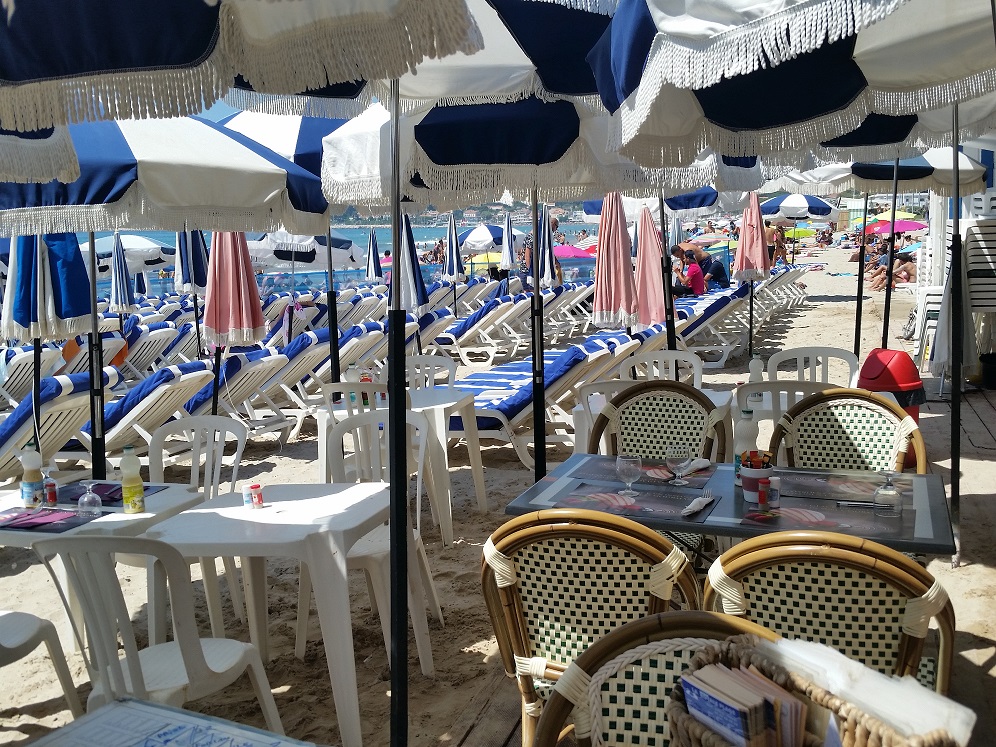 restaurant sur la plage de Saint Cyr sur Mer